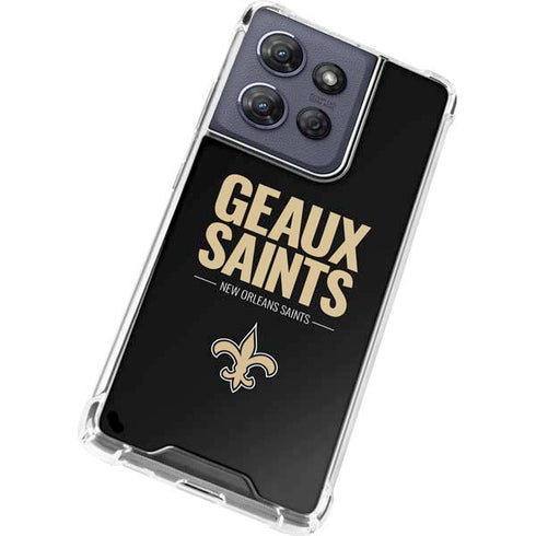 NFL New Orleans Saints Team Motto Moto G Stylus 5G (2025) Clear Case