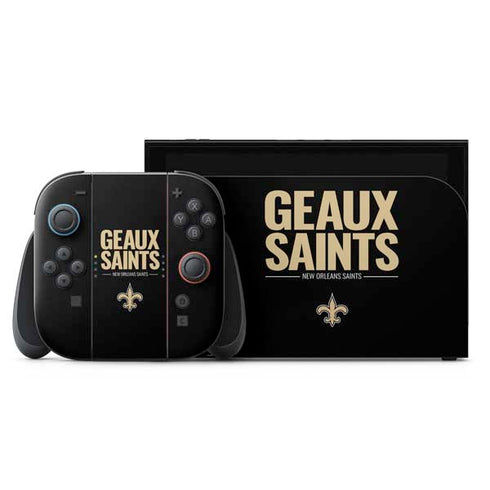 NFL New Orleans Saints Team Motto Nintendo Switch 2 (2025) with Joy-Con Skin