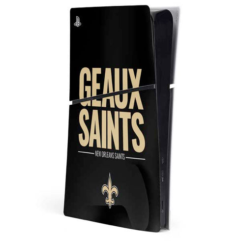 NFL New Orleans Saints Team Motto PS5 Slim Digital Edition Console Skin