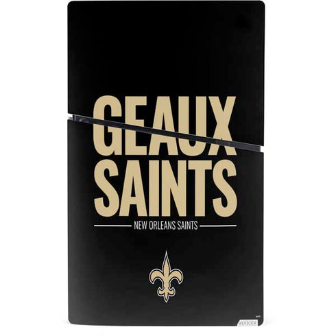 NFL New Orleans Saints Team Motto PS5 Slim Digital Edition Console Skin
