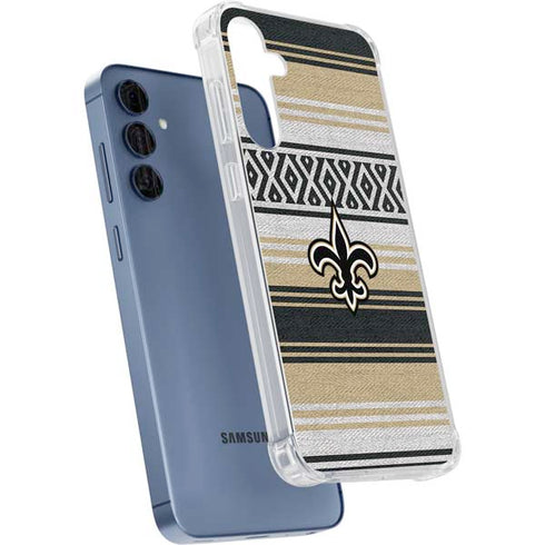 NFL New Orleans Saints Trailblazer Galaxy A35 5G Clear Case