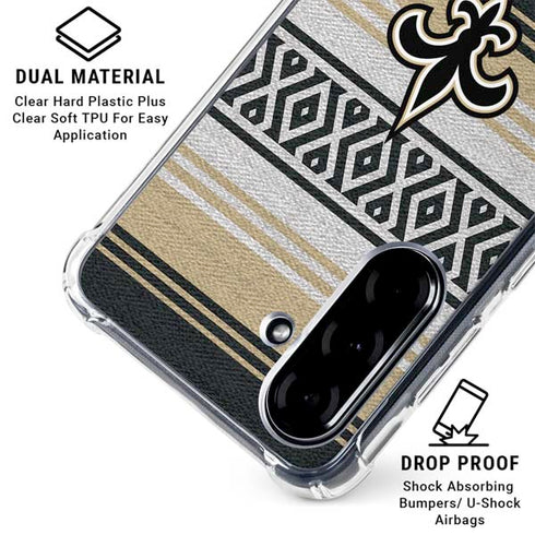 NFL New Orleans Saints Trailblazer Galaxy A36 5G Clear Case