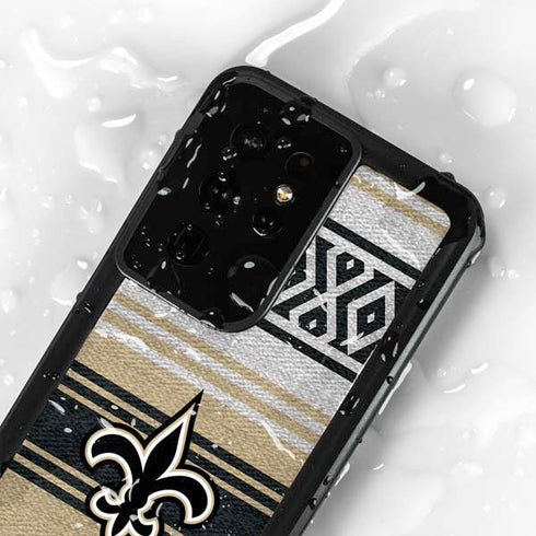 NFL New Orleans Saints Trailblazer Galaxy S24 Ultra Waterproof Case