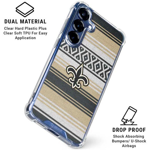 NFL New Orleans Saints Trailblazer Galaxy S25 Clear Case