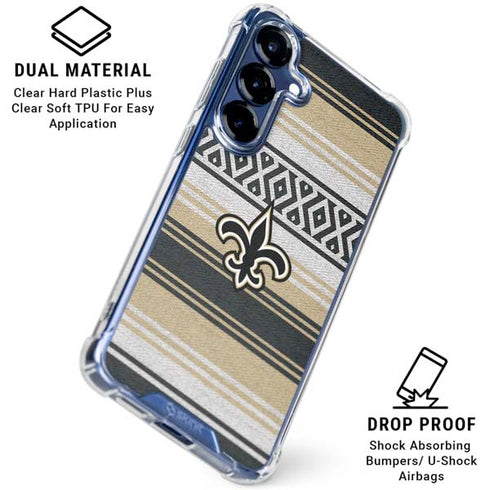 NFL New Orleans Saints Trailblazer Galaxy S25 Plus Clear Case