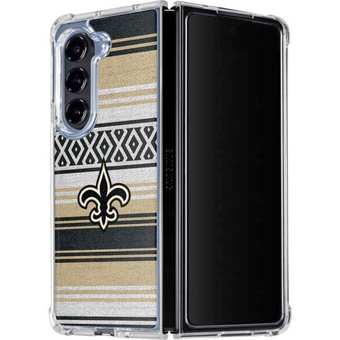 NFL New Orleans Saints Trailblazer Galaxy Z Fold5 5G Clear Case