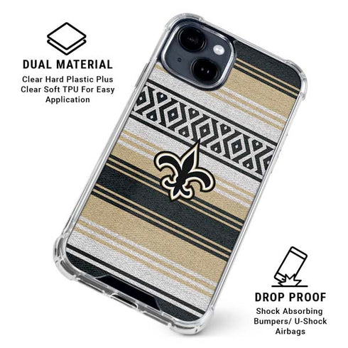 NFL New Orleans Saints Trailblazer iPhone 15 Clear Case