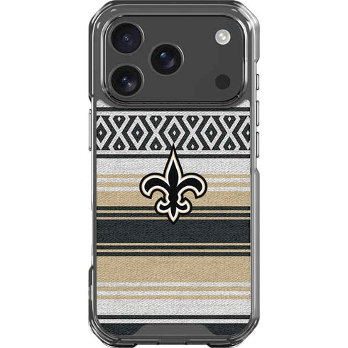 NFL New Orleans Saints Trailblazer iPhone 18 Pro Clear Case