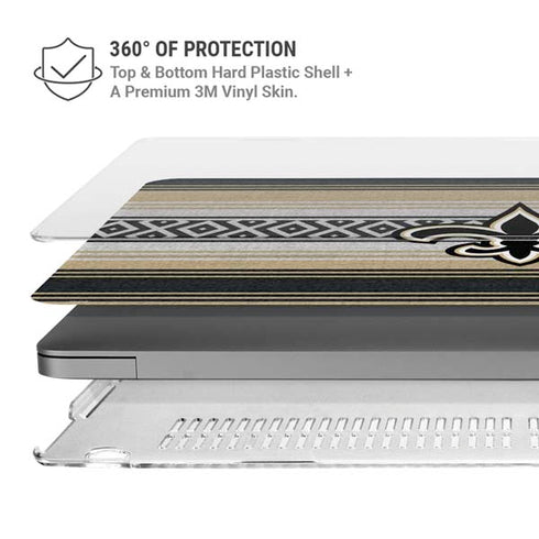 NFL New Orleans Saints Trailblazer MacBook Pro 14in (2021-24) Case plus Skin