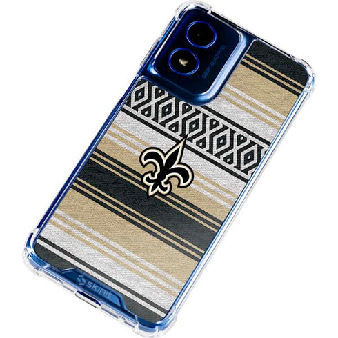 NFL New Orleans Saints Trailblazer Moto G 5G (2024) Clear Case