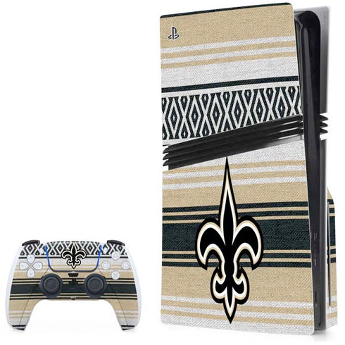 NFL New Orleans Saints Trailblazer PS5 Pro Disk Bundle Skin
