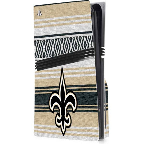 NFL New Orleans Saints Trailblazer PS5 Pro Disk Console Skin