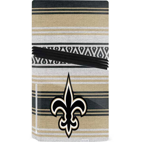 NFL New Orleans Saints Trailblazer PS5 Pro Disk Console Skin