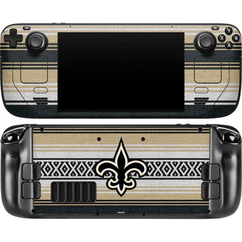NFL New Orleans Saints Trailblazer Steam Deck Handheld Gaming Computer OLED Skin