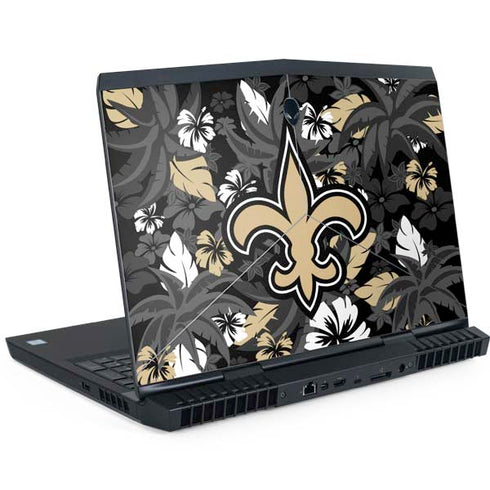 NFL New Orleans Saints Tropical Print Dell Alienware Skin