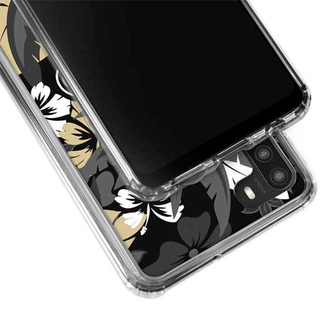 NFL New Orleans Saints Tropical Print Galaxy A21 Clear Case