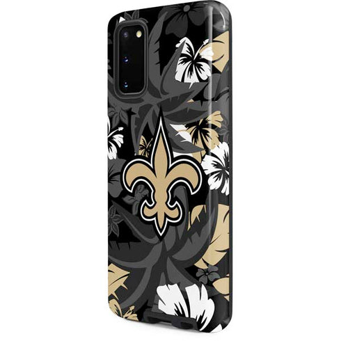 NFL New Orleans Saints Tropical Print Galaxy S20 Pro Case