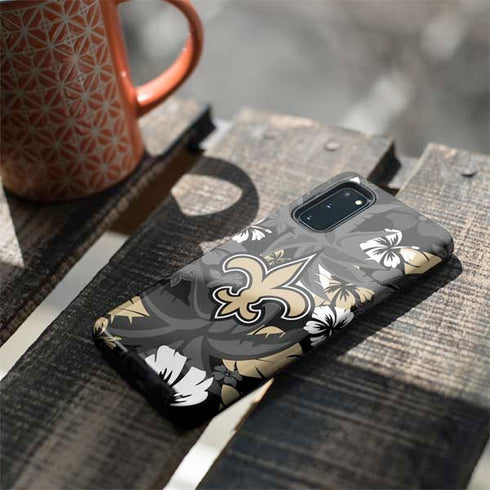 NFL New Orleans Saints Tropical Print Galaxy S20 Pro Case