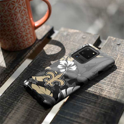 NFL New Orleans Saints Tropical Print Galaxy S20 Ultra 5G Pro Case