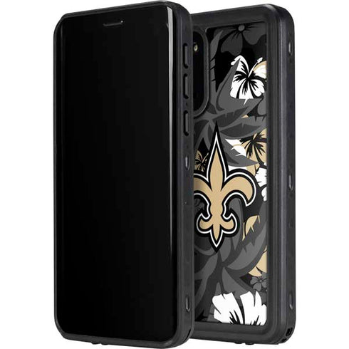 NFL New Orleans Saints Tropical Print Galaxy S20 Waterproof Case