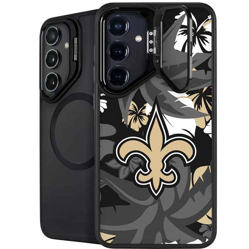 NFL New Orleans Saints Tropical Print Galaxy S25 Kickstand Case