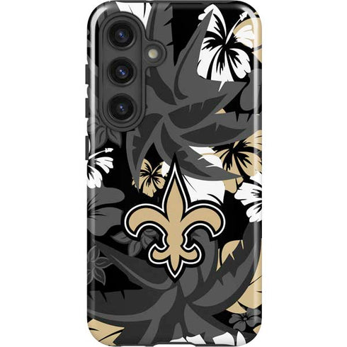 NFL New Orleans Saints Tropical Print Galaxy S25 Plus Impact Case