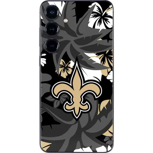 NFL New Orleans Saints Tropical Print Galaxy S25 Plus Skin