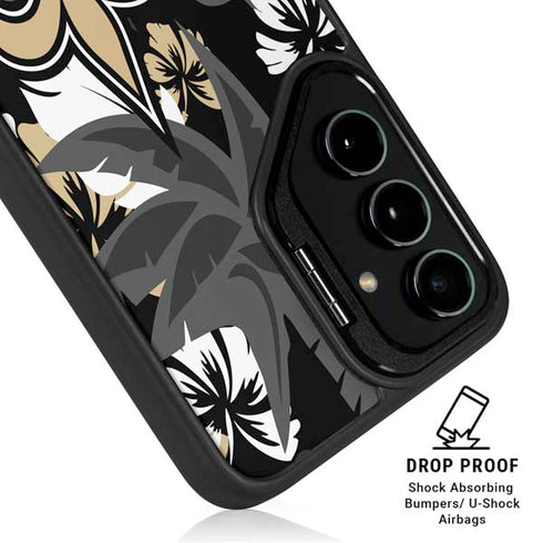 NFL New Orleans Saints Tropical Print Galaxy S24 Ultra Kickstand Case