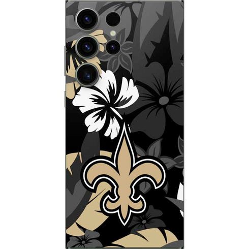 NFL New Orleans Saints Tropical Print Galaxy S24 Ultra Skin