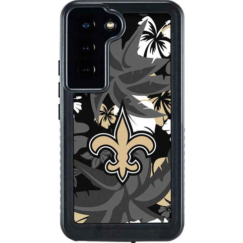 NFL New Orleans Saints Tropical Print Galaxy S24 Waterproof Case