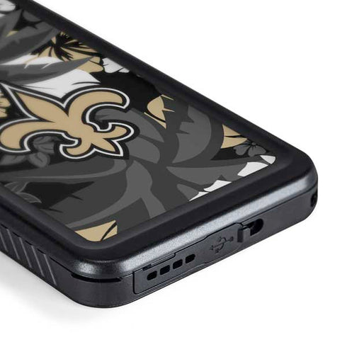 NFL New Orleans Saints Tropical Print Galaxy S24 Waterproof Case