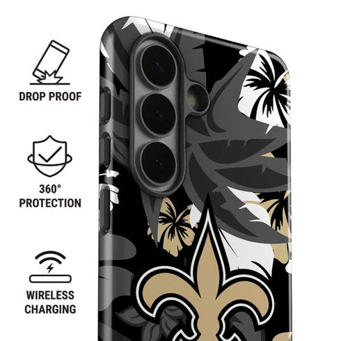 NFL New Orleans Saints Tropical Print Galaxy S26 Impact Case