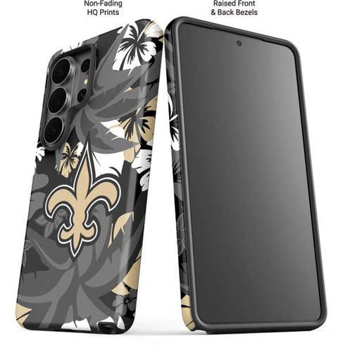 NFL New Orleans Saints Tropical Print Galaxy S26 Ultra Impact Case