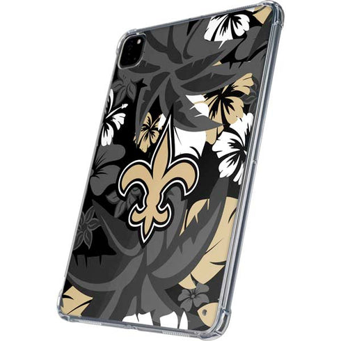 NFL New Orleans Saints Tropical Print iPad Pro 11in (2024) Clear Case