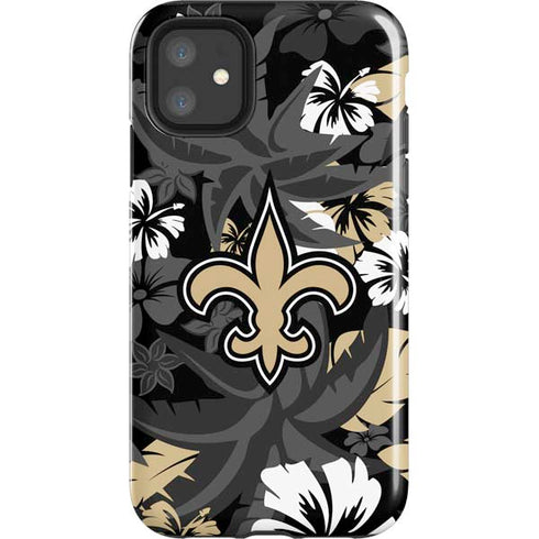 NFL New Orleans Saints Tropical Print iPhone 11 Impact Case