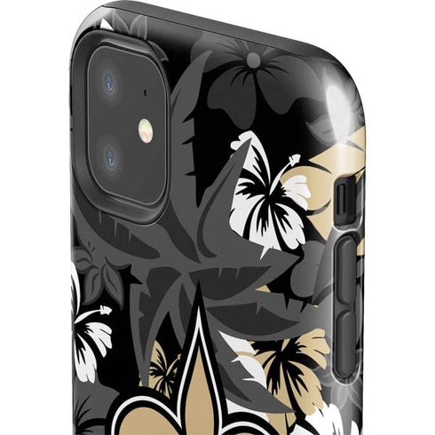 NFL New Orleans Saints Tropical Print iPhone 11 Impact Case