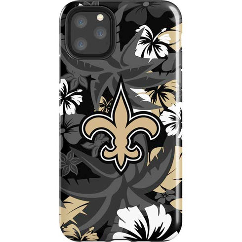 NFL New Orleans Saints Tropical Print iPhone 11 Pro Max Impact Case