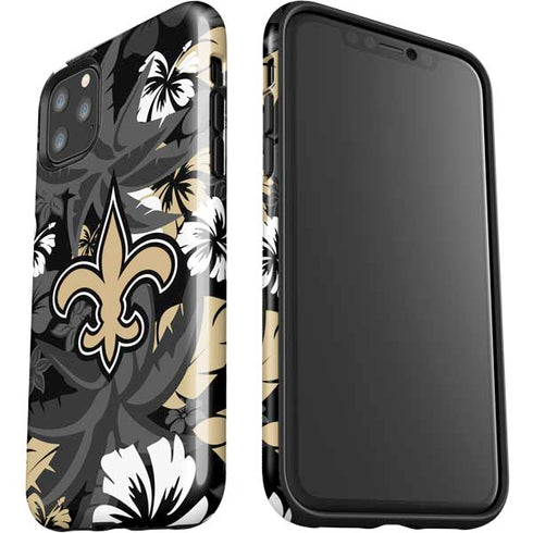 NFL New Orleans Saints Tropical Print iPhone 11 Pro Max Impact Case