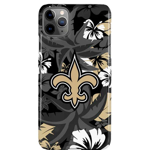 NFL New Orleans Saints Tropical Print iPhone Cases