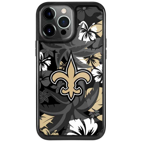 NFL New Orleans Saints Tropical Print iPhone Cases