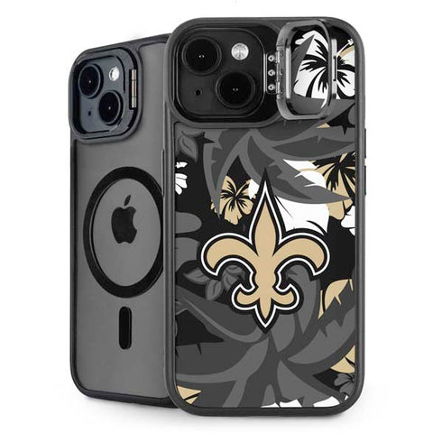 NFL New Orleans Saints Tropical Print iPhone 14 Kickstand Case