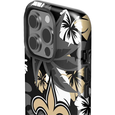 NFL New Orleans Saints Tropical Print iPhone 15 Pro Impact Case