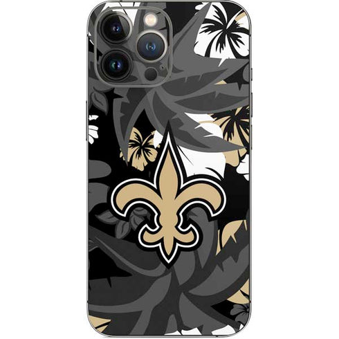 NFL New Orleans Saints Tropical Print iPhone 15 Pro Max Skin