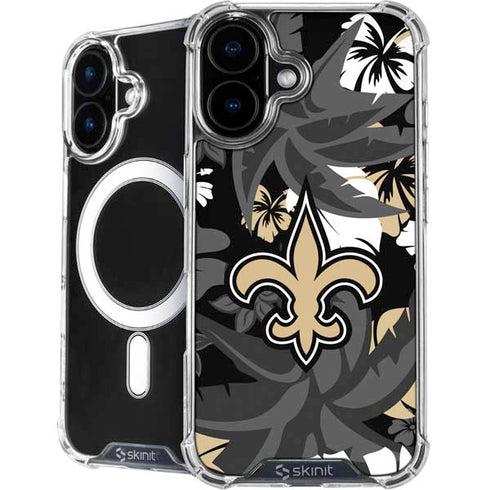 NFL New Orleans Saints Tropical Print iPhone 16 MagSafe Case