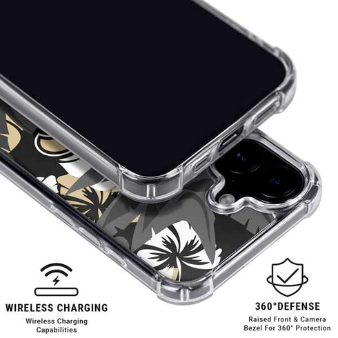NFL New Orleans Saints Tropical Print iPhone 16 MagSafe Case