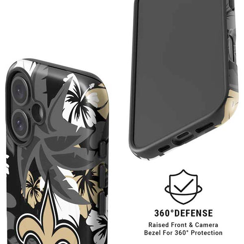 NFL New Orleans Saints Tropical Print iPhone 16 Magsafe Impact Case