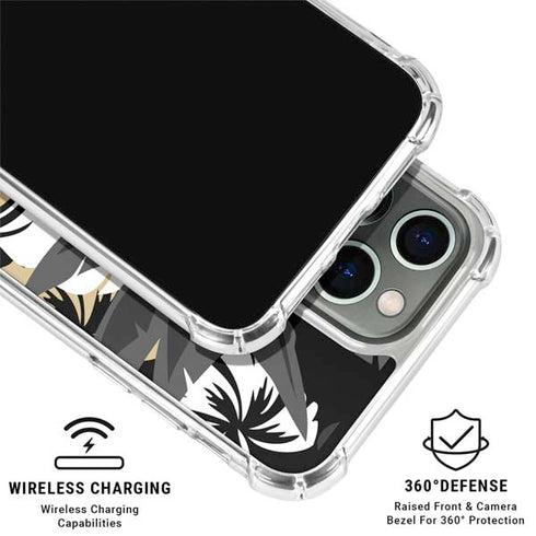 NFL New Orleans Saints Tropical Print iPhone 16 Pro Clear Case