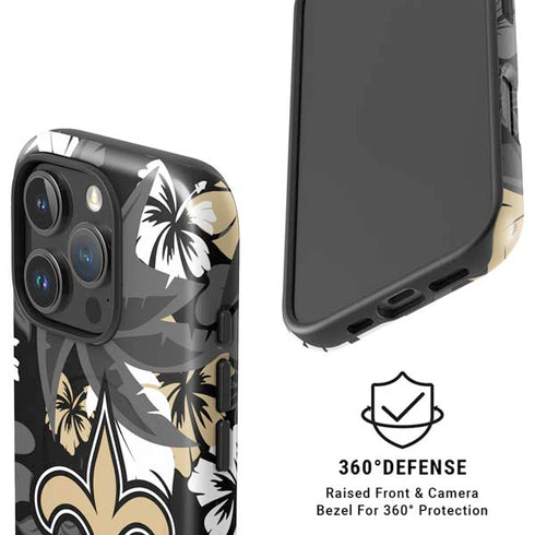 NFL New Orleans Saints Tropical Print iPhone 16 Pro Magsafe Impact Case