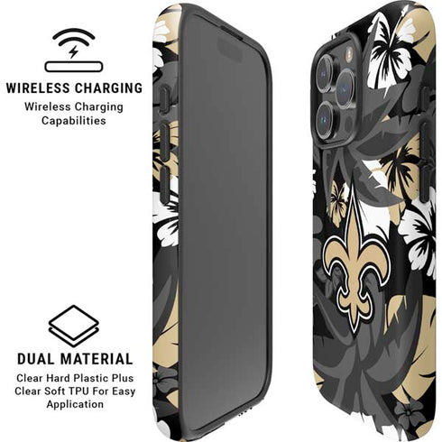 NFL New Orleans Saints Tropical Print iPhone 16 Pro Magsafe Impact Case