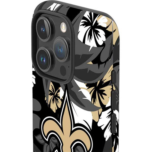 NFL New Orleans Saints Tropical Print iPhone 16 Pro Max Impact Case